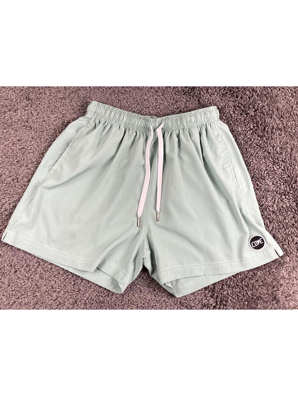 Cove USA Mens Performance Shorts Mint Green Gym Athletic Recycled Poly  Size 30